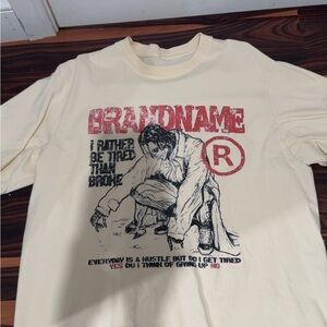 Cream Graphic Men's Shirt